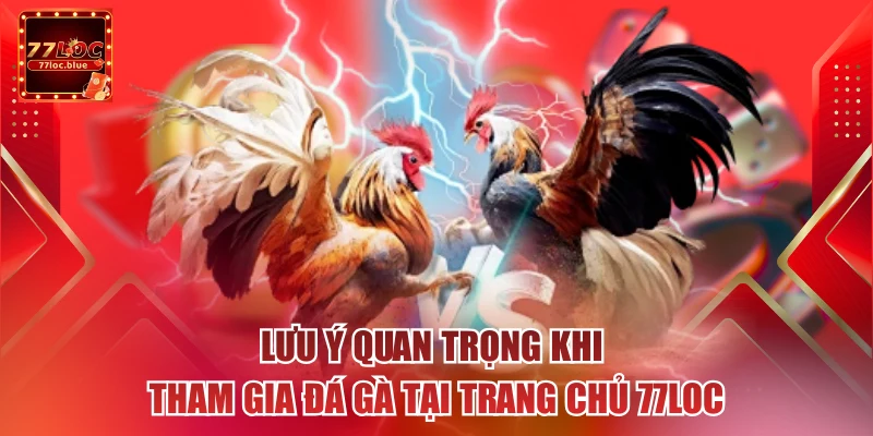 Lưu ý quan trọng khi tham gia đá gà tại trang chủ 77loc